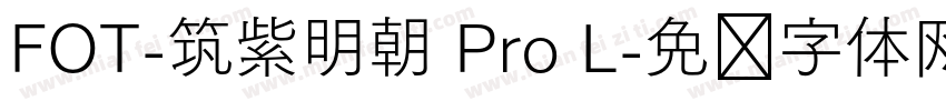 FOT-筑紫明朝 Pro L字体转换